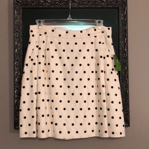 Kate Spade white with polka dots skirt